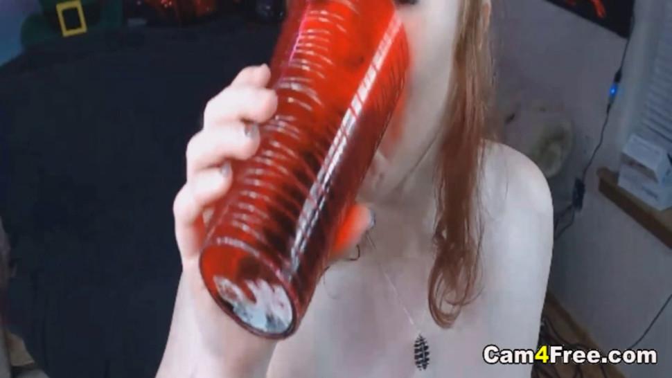 CAM4FREE - Redhead Babe Hardcore Webcam Show