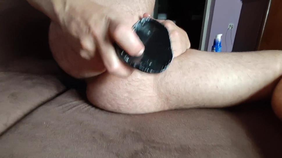 Polish gay dildo play with cum in mouth