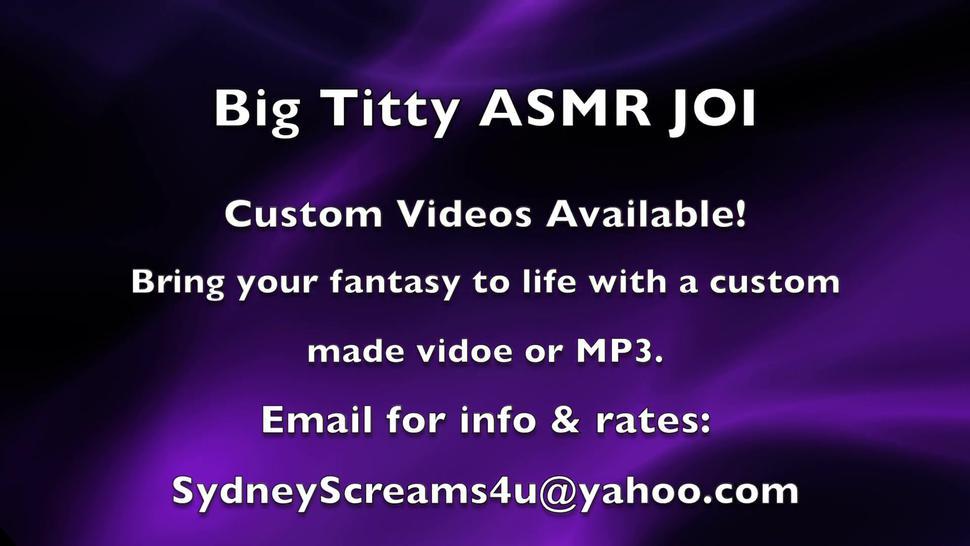Topless ASMR JOI Dirty Talk and Moaning - Big Tit Jerk Off Instruction - BBW Sydney Screams