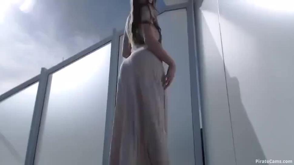 White Dress on the Balcony