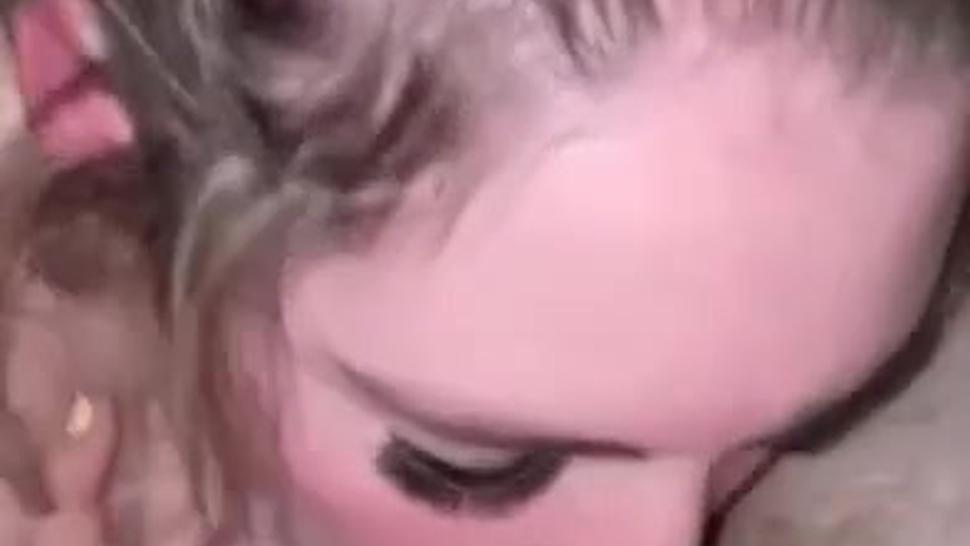 My fav bitch chokes on my cum - fucked her mouth to gag