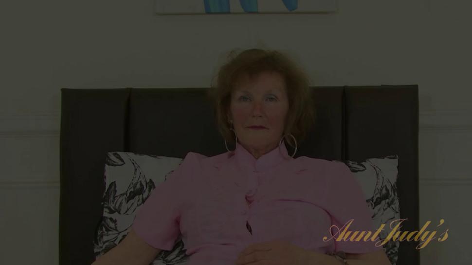 Aunt Judy's - Over 60 mature model Pearl shows us her granny body and pierced pussy