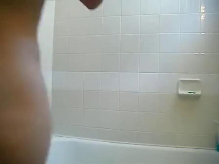 A friend of mine shows how she takes a shower