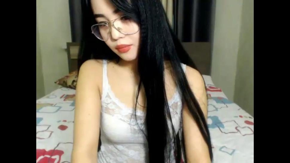 Sexy Long Haired Asian Striptease, Long Hair, Hair