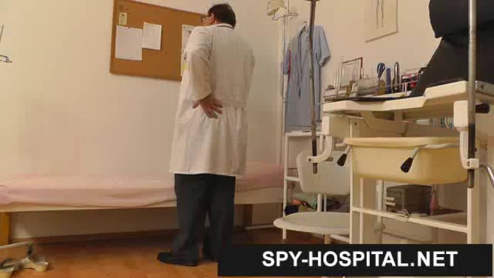 Petite teen caught on hidden cam during medical exam