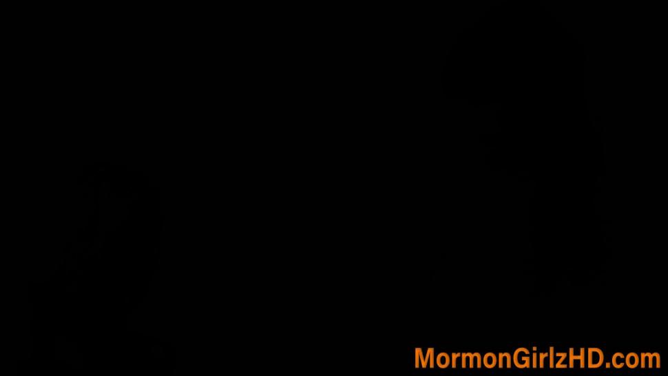 Mormon rides strapon cock