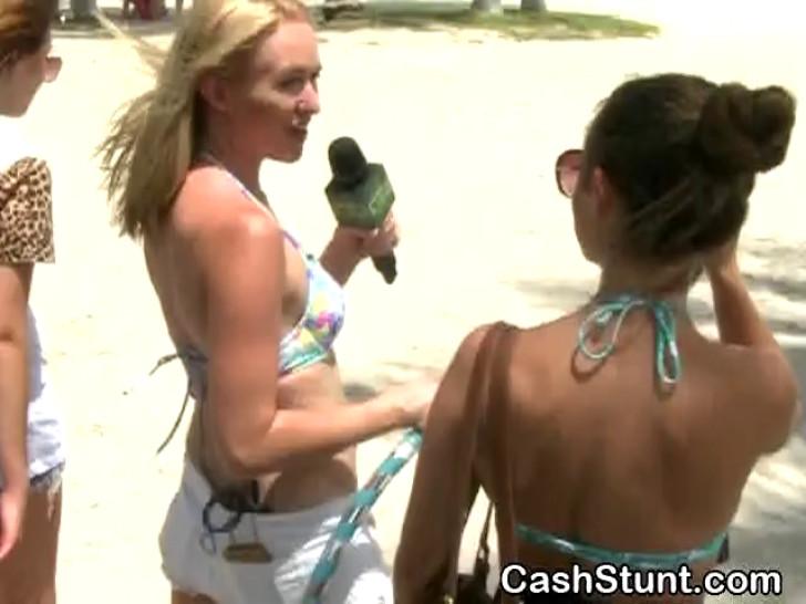 Girls Get Naked At Beach Volley Ball Game During Stunt