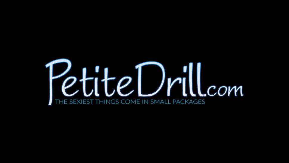PETITE DRILL - Petite Marica Hase moans during rough interracial pounding
