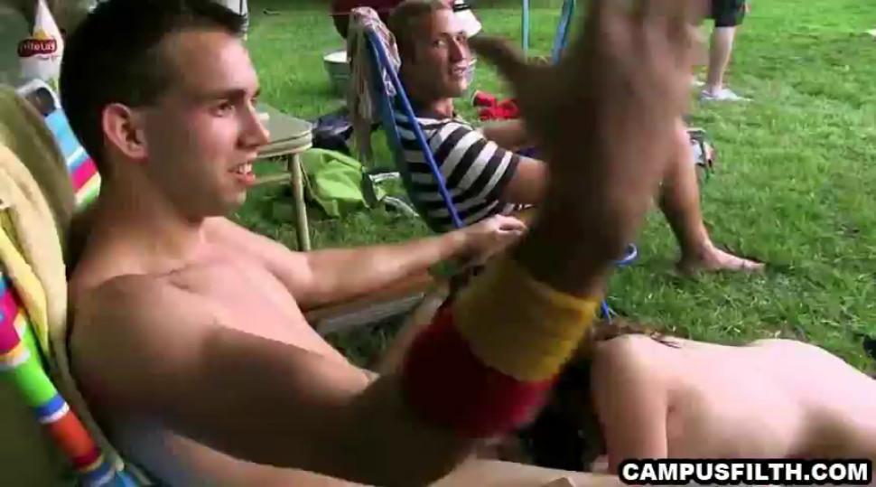Teen and young college girls get crazy and naked at bbq