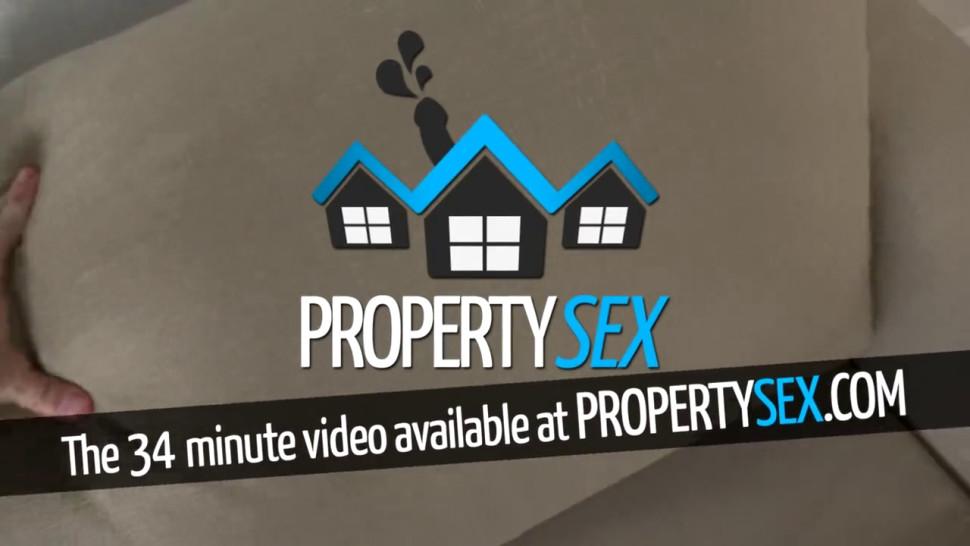 PropertySex - Super sexy real estate agent rides some big cock