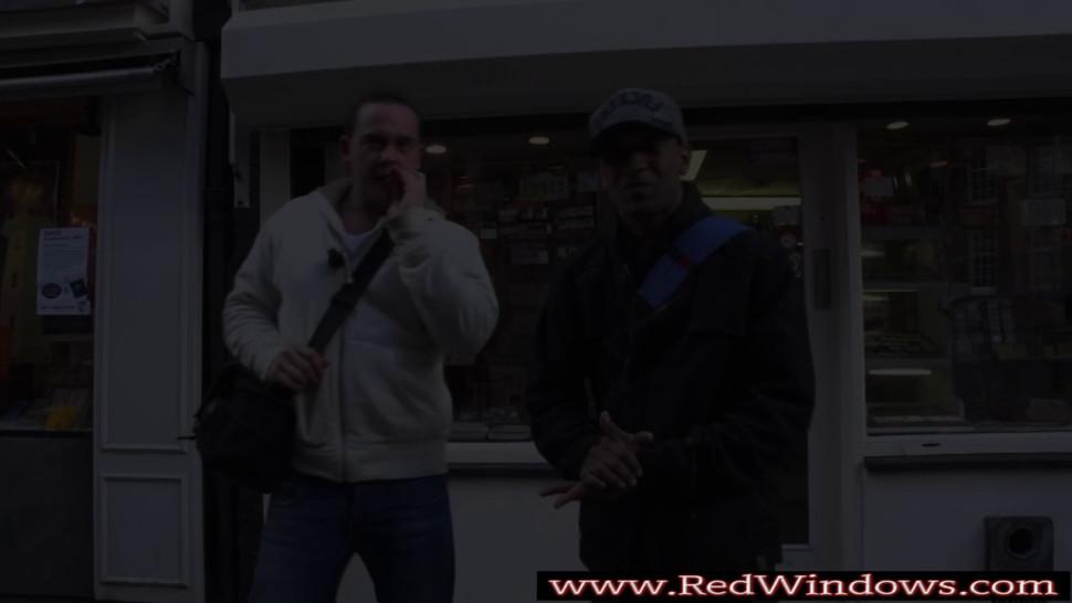 RED LIGHT SEX TRIPS - Amsterdam hooker sucking black tourist cock