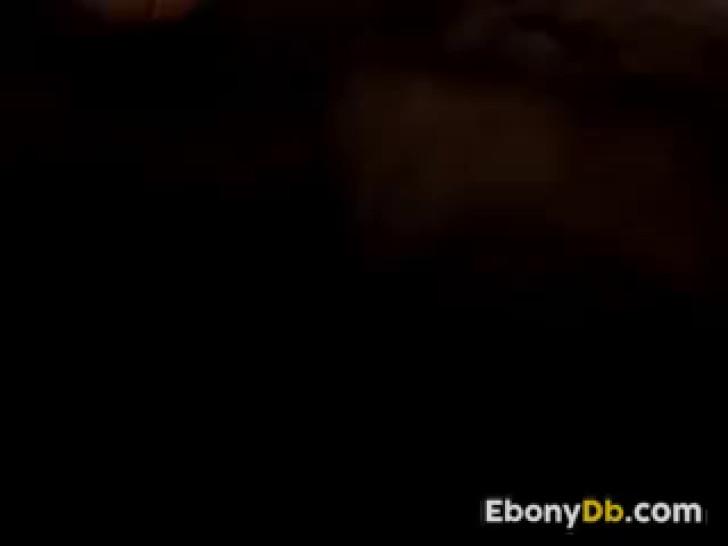 Ebony Babe Sucking White Cock POV