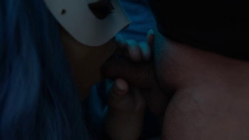 Cute Masked Teen Gives The Best Blowjob Ever - I Cum on Her Face and Mouth