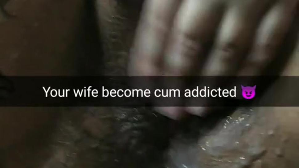 My wife become really cum addicted after few gangbangs! Unprotected cheating creampies and cumshots!