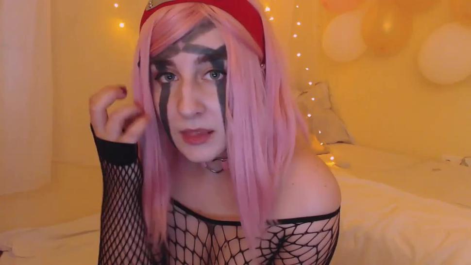 IF YOU'RE SASUKE UCHIHA WATCH THIS! (SAKURA HARUNO COSPLAY) POV AHEGAO CREAMY PUSSY FINGERING