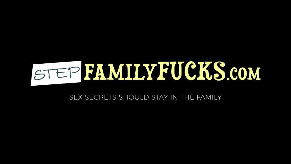 STEP FAMILY FUCKS - Hairy pussy MILF Sheena Ryder facesitting and drilling 3way