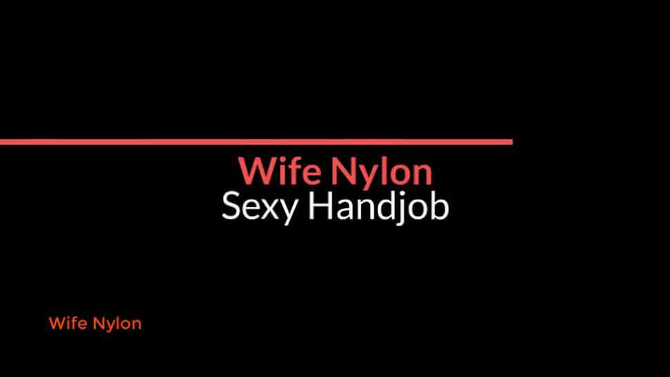 Hot Wife Handjob to Camera Guy with huge cumshot!