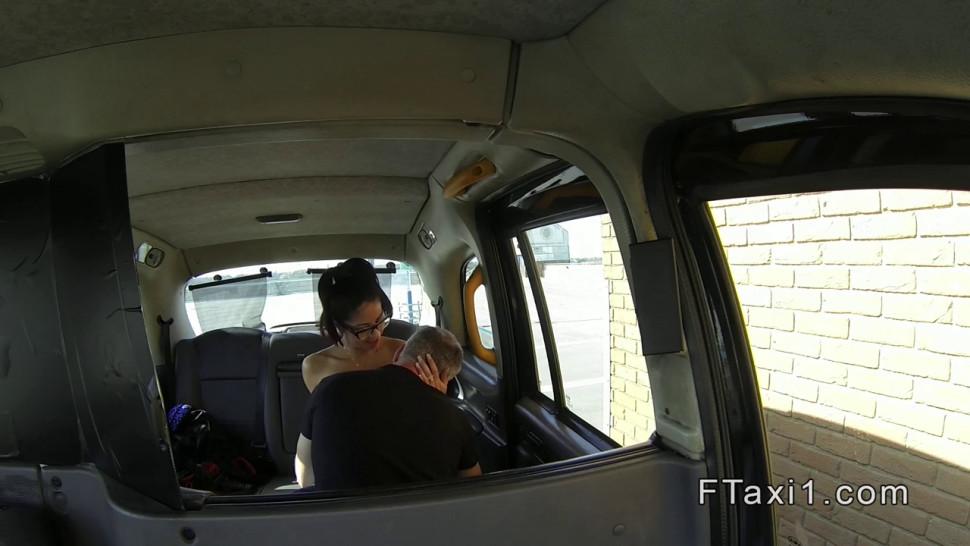 Spanish babe does anal in fake taxi