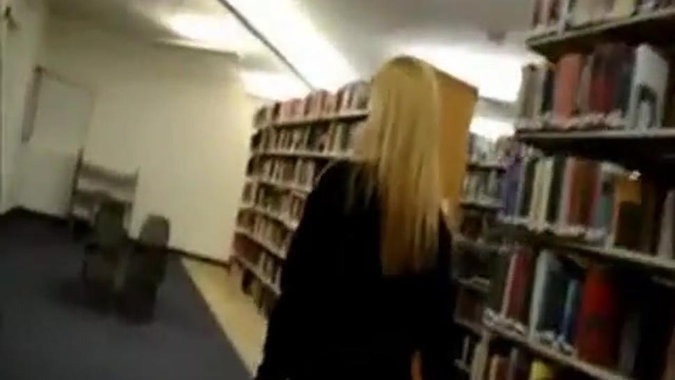 Public library suck and hard fuck from behind