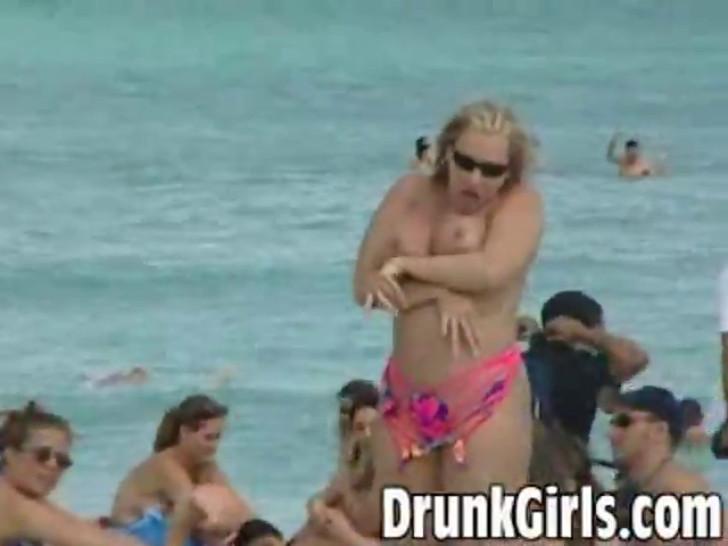 Drunk girls at the beach