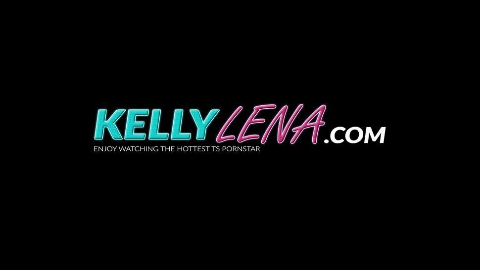 KELLY LENA - Blonde tbabe pornstar Lena Kelly ass drilled in threesome