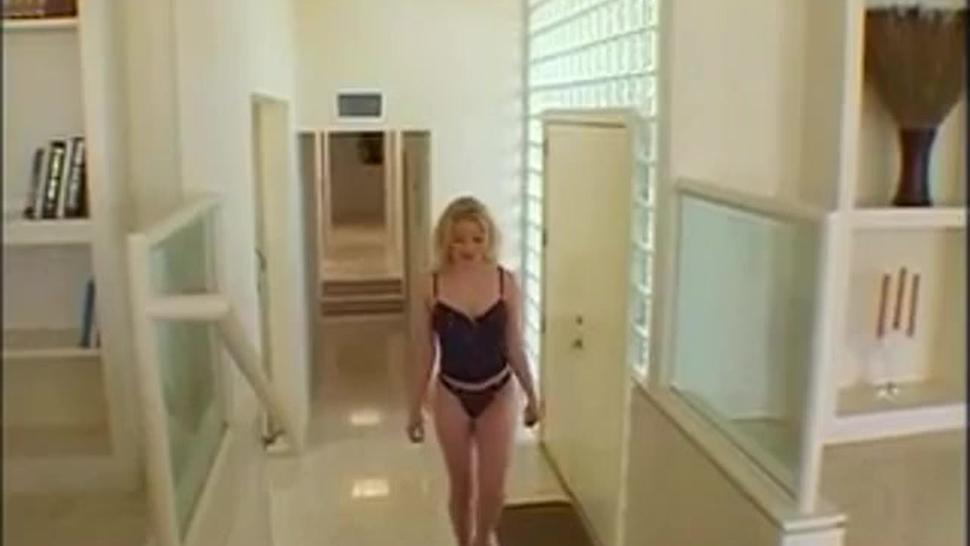 Hot Blonde fucked in the ass by two black men