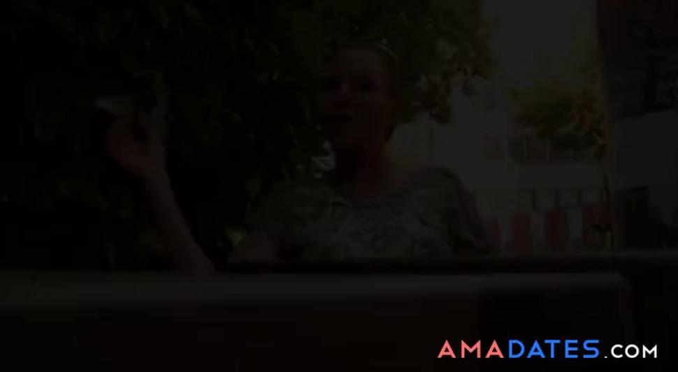 Amateur - Public Exhibition Outdoor Cafe Anal  CIM Facial - video 1