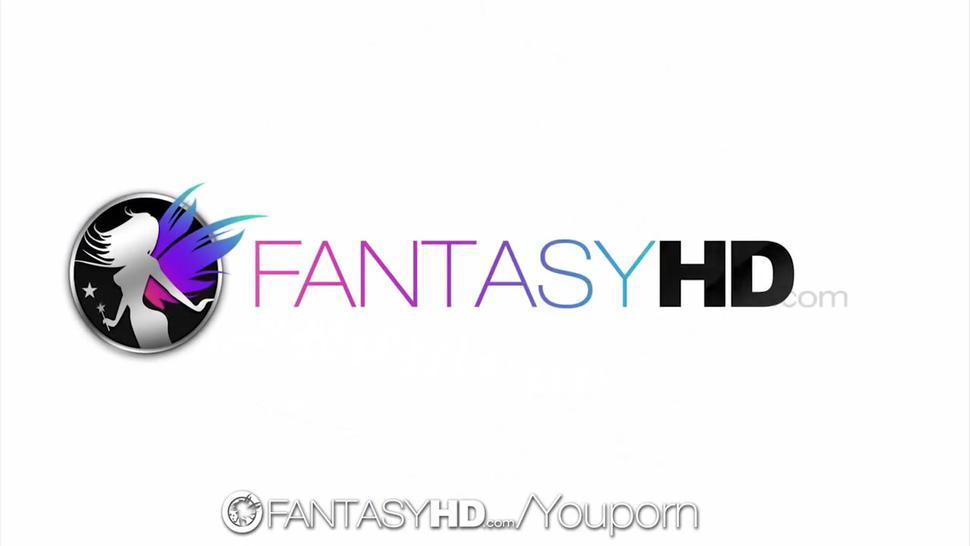 FantasyHD - Dillion Harper takes a load of cum on her wet body