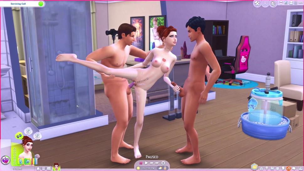 Sims 4: Sexy Redhead Gets Double Teamed for Simoleans $$$