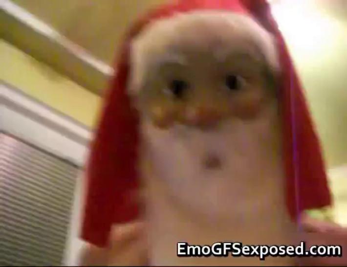 Sleazy Santa gets a messy emo blowjob part3