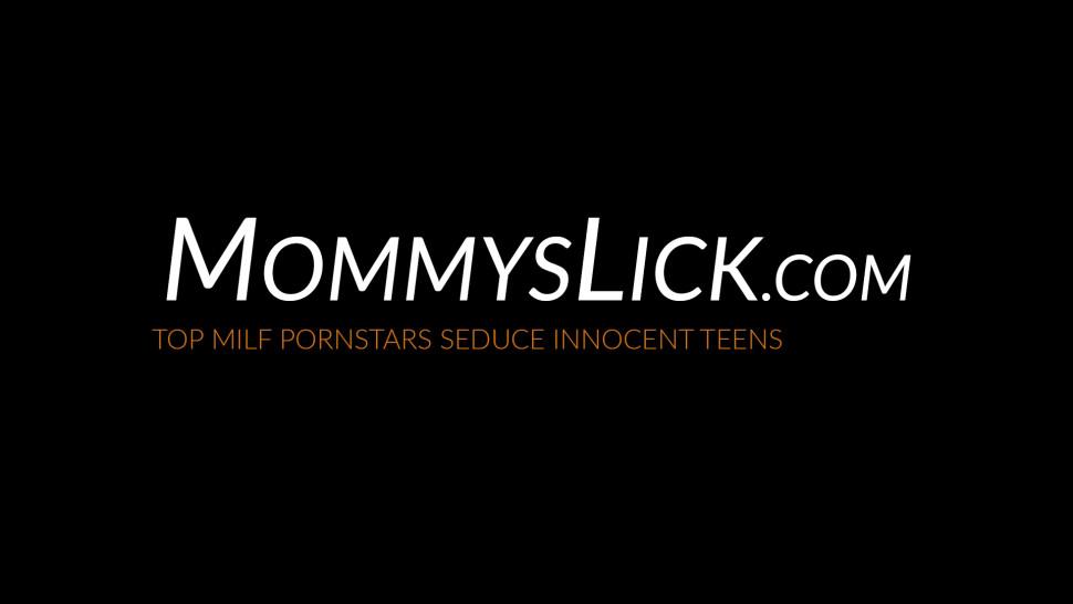 MOMMYS LICK - Latina lesbian Gianna Dior fed stepmoms hairy pussy