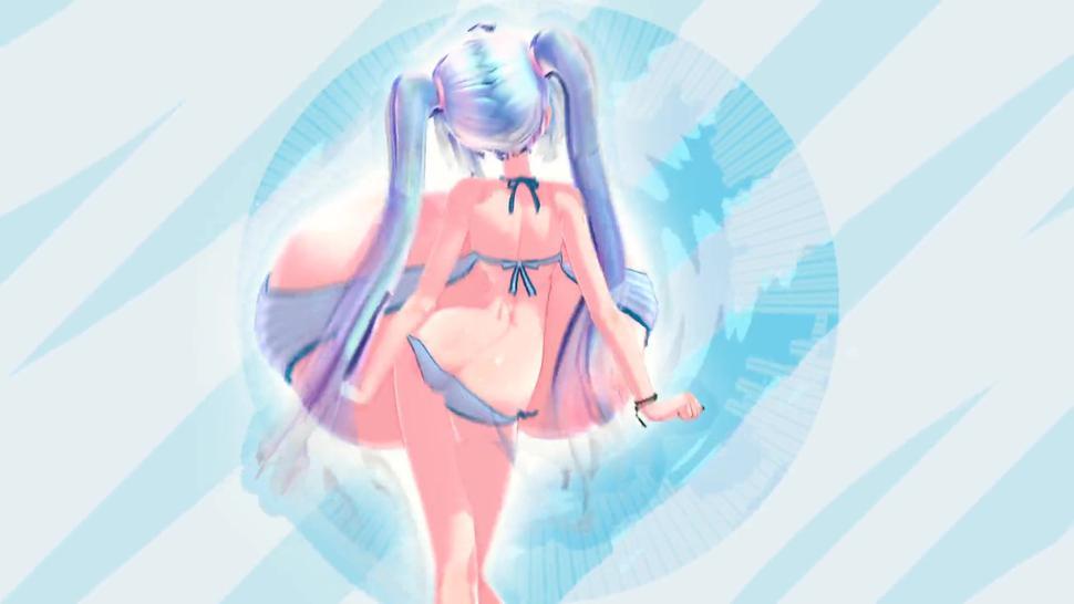 [3D MMD] Hatsune Miku Breast Expansion Dance From Behind by Silo9