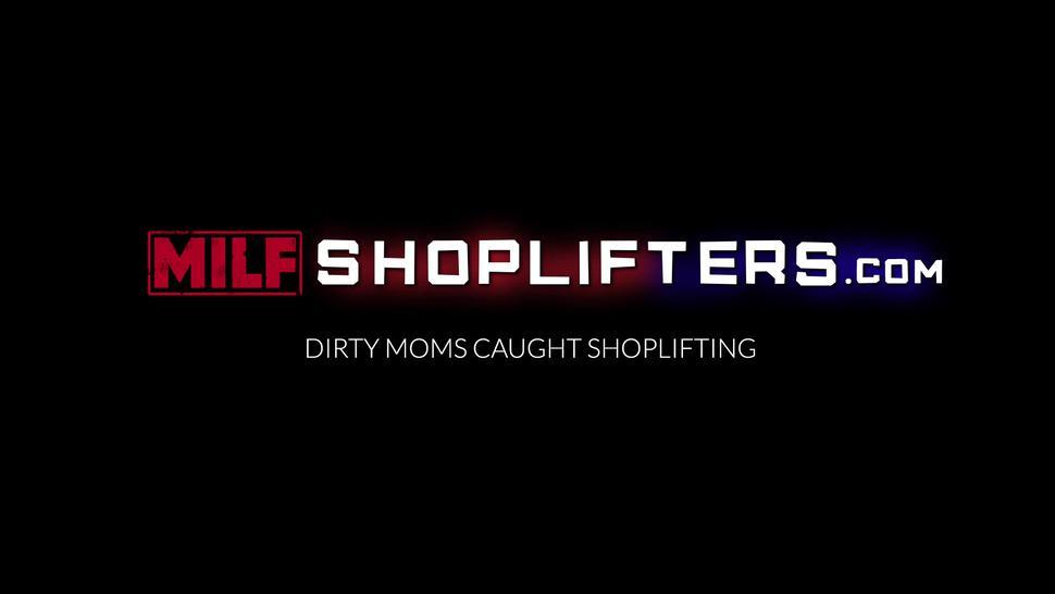 MILF SHOPLIFTERS - Hot MILF Aila Donovan banged hard by officer for stealing