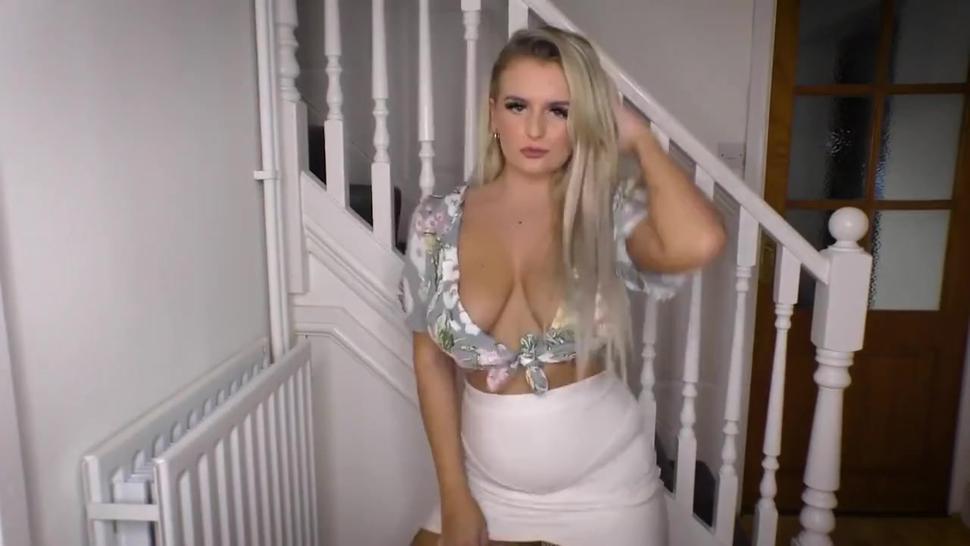 Busty blonde bbw huge boobs bouncing dancing to candyman anyone know her ?