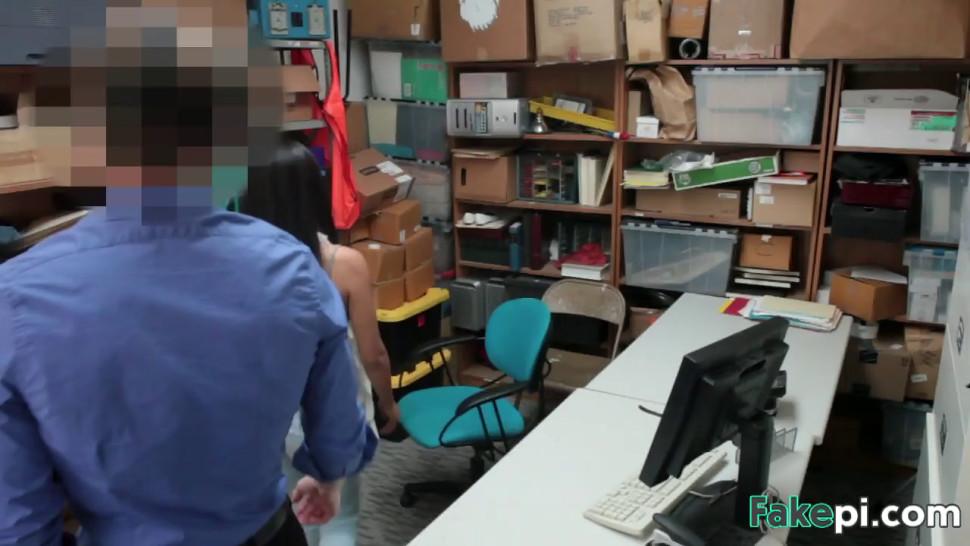 Shoplifting sluts get caught and both banged hard in the office