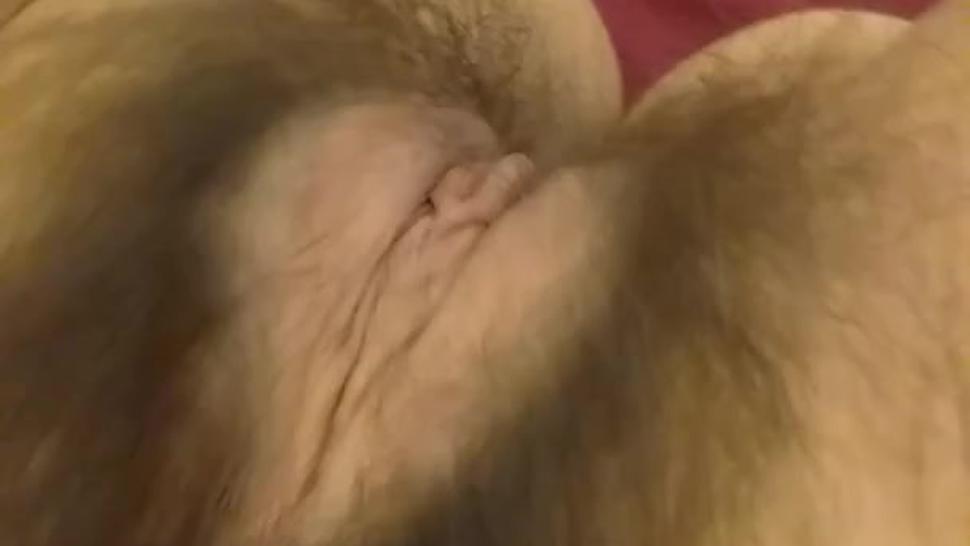 Pink Clit Clitoris MEGA HAIRY Pussy HAIRY Legs Giggle