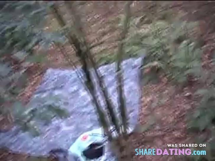GIRLFRIEND CAUGHT CHEATING with 2 mates in woods - video 1