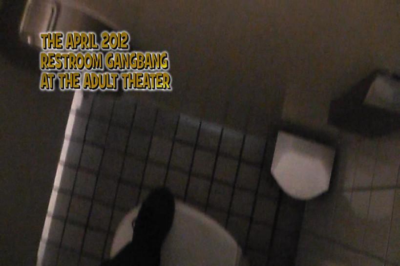 CUMDRINKINGWIFE - Amateur gets gangbanged in the public restroom
