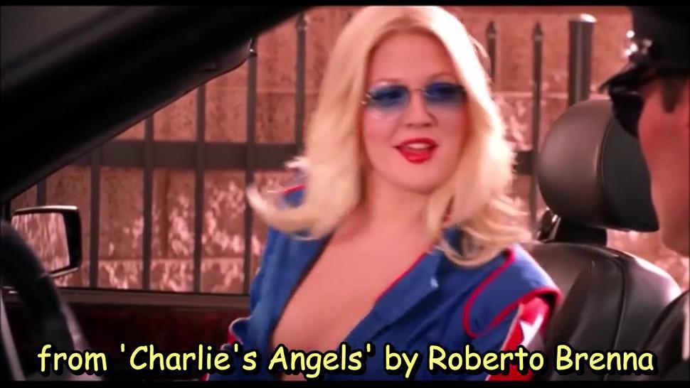 DREW BARRYMORE BLOWJOB - Beautiful Drew sucking cock, car blowjob Charlie's Angels Hollywood erotic