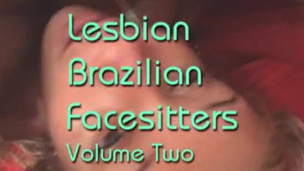 Lesbian Brazilian Facesitting vol 2 - four hot lesbians facesitting and sex