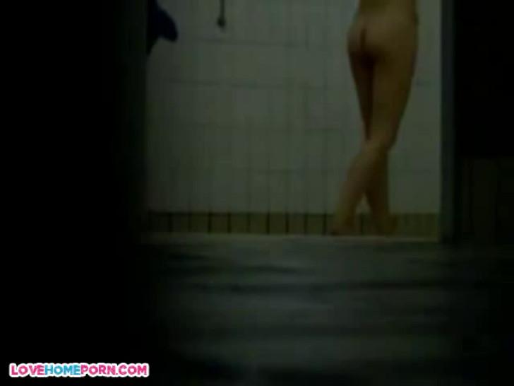 Spying on girl taking a shower