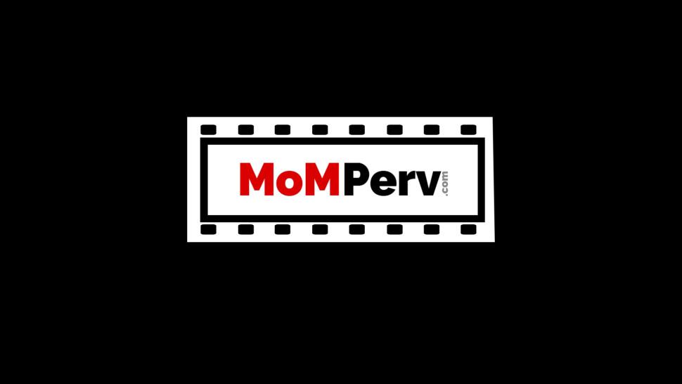MOM PERV - Tattooed mom in black thongs fucks with her stepson POV