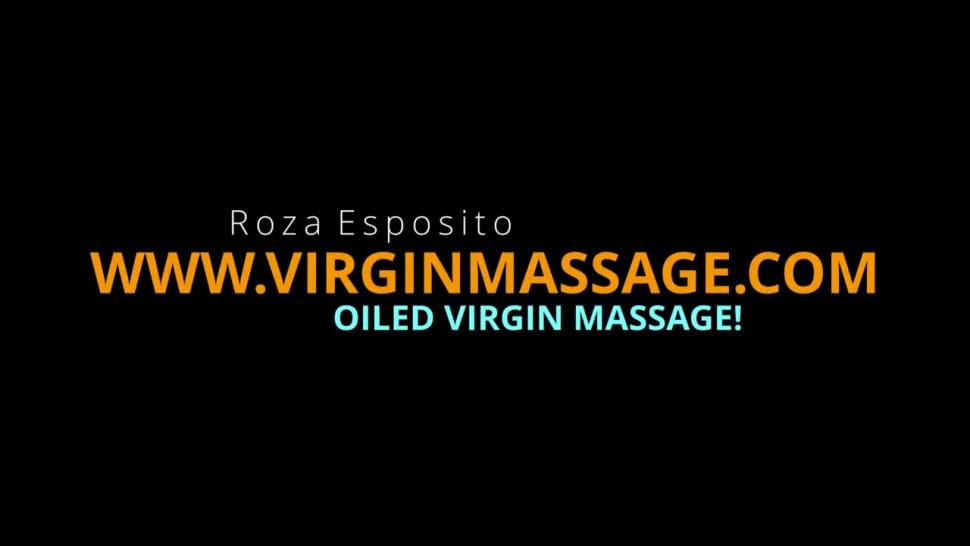 Roza being first time ever massaged