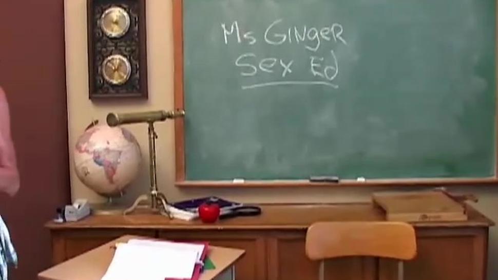 Horny mature teacher fucks her pussy and sucks dick