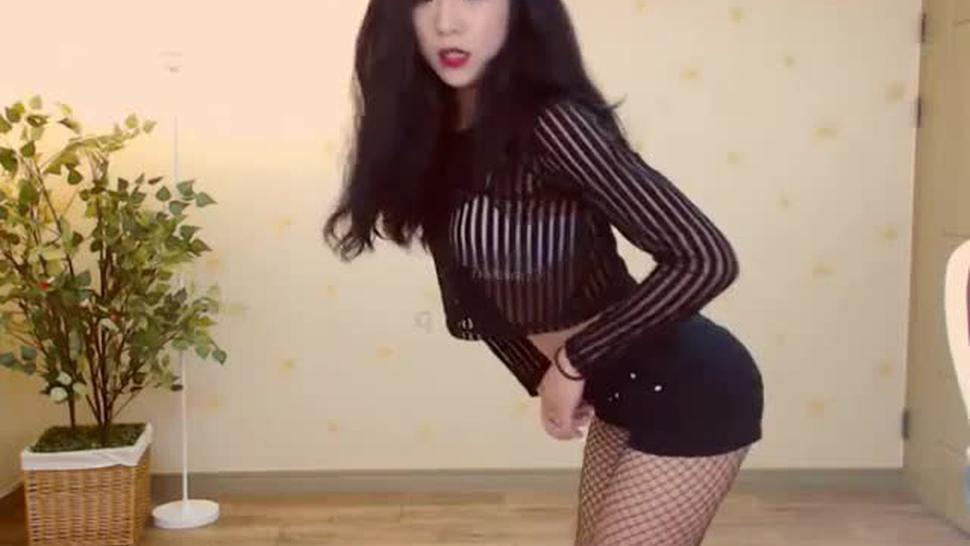 Korean beauty teasing in sexy tights