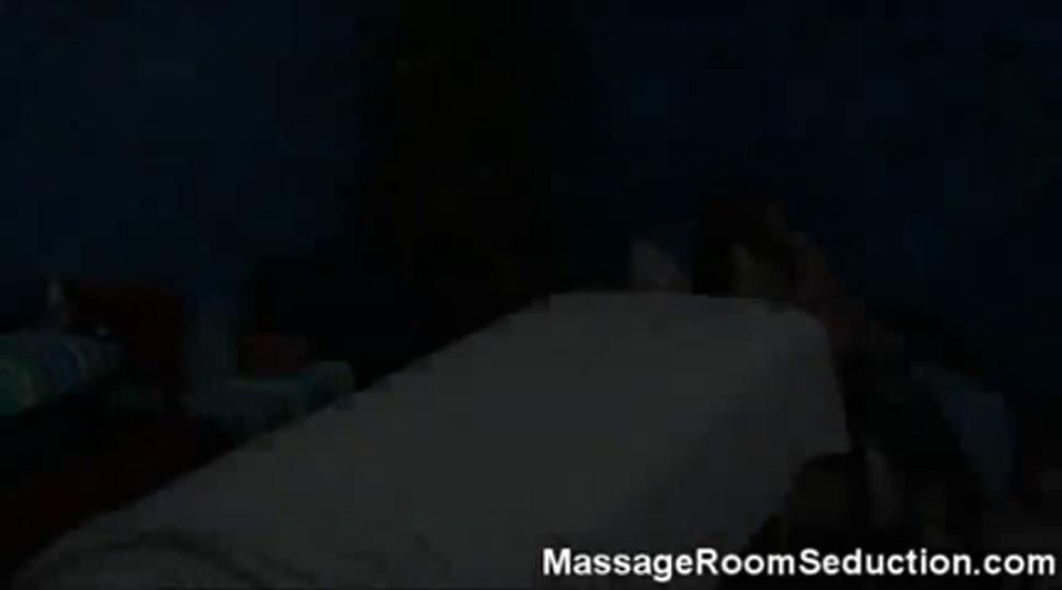 Cute teen seduced in massage room - video 1