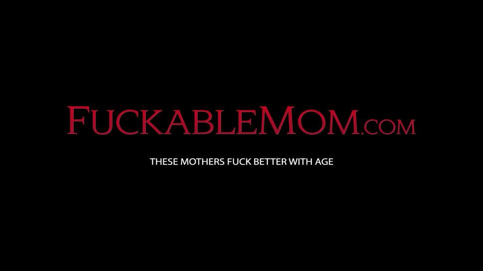 FUCKABLE MOM - Stunning mommy sucks cock before being fucked relentlessly