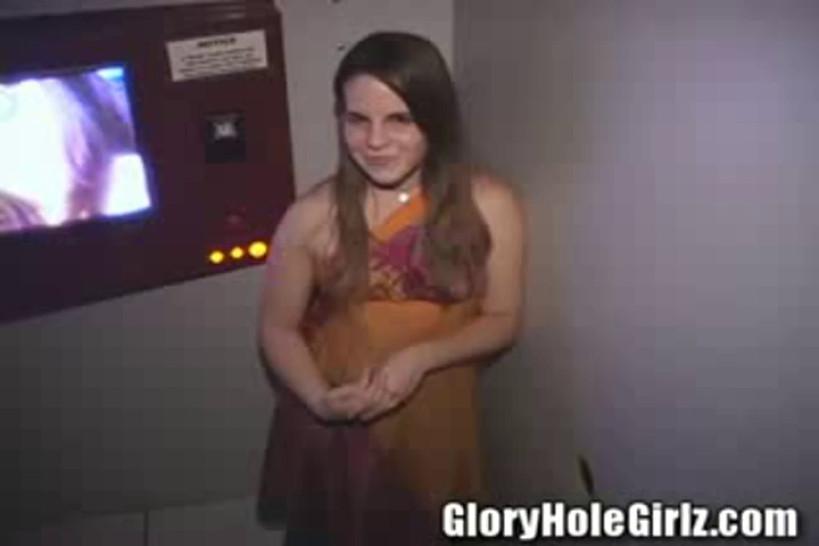 Glory Hole Hippie Chick Sucking Two Dicks