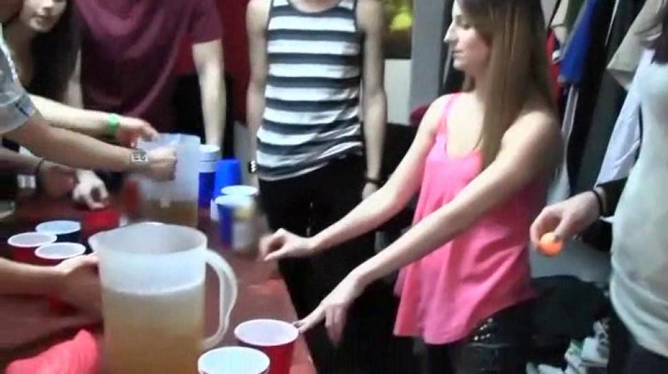 College teens craving for sex drink and strip at a sex party