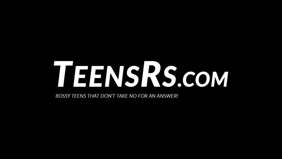 TEENS RS - Teen babe jerking off big cock stud before huge cumshot